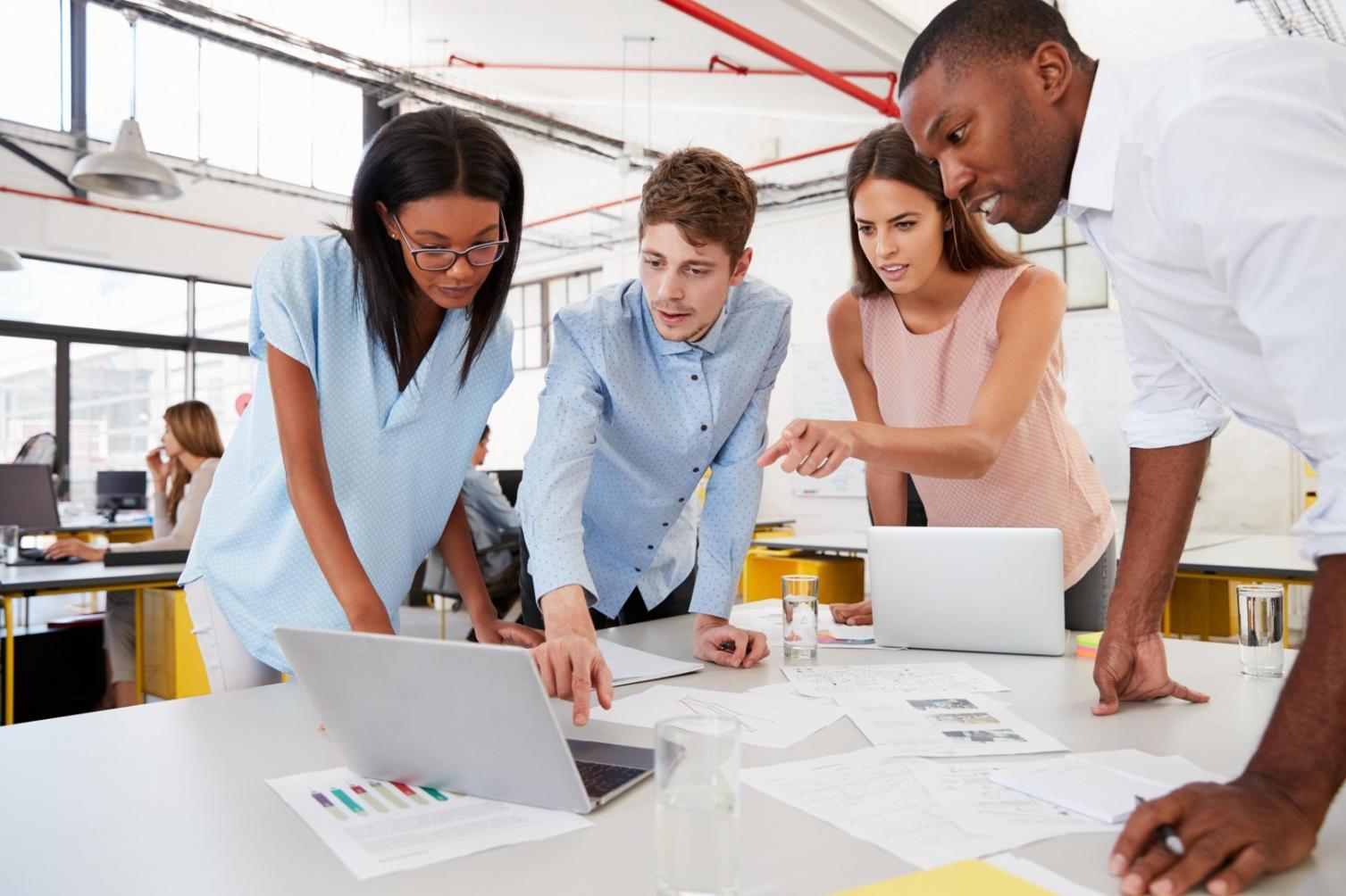 Workshop-Situation mit praktischen Übungen